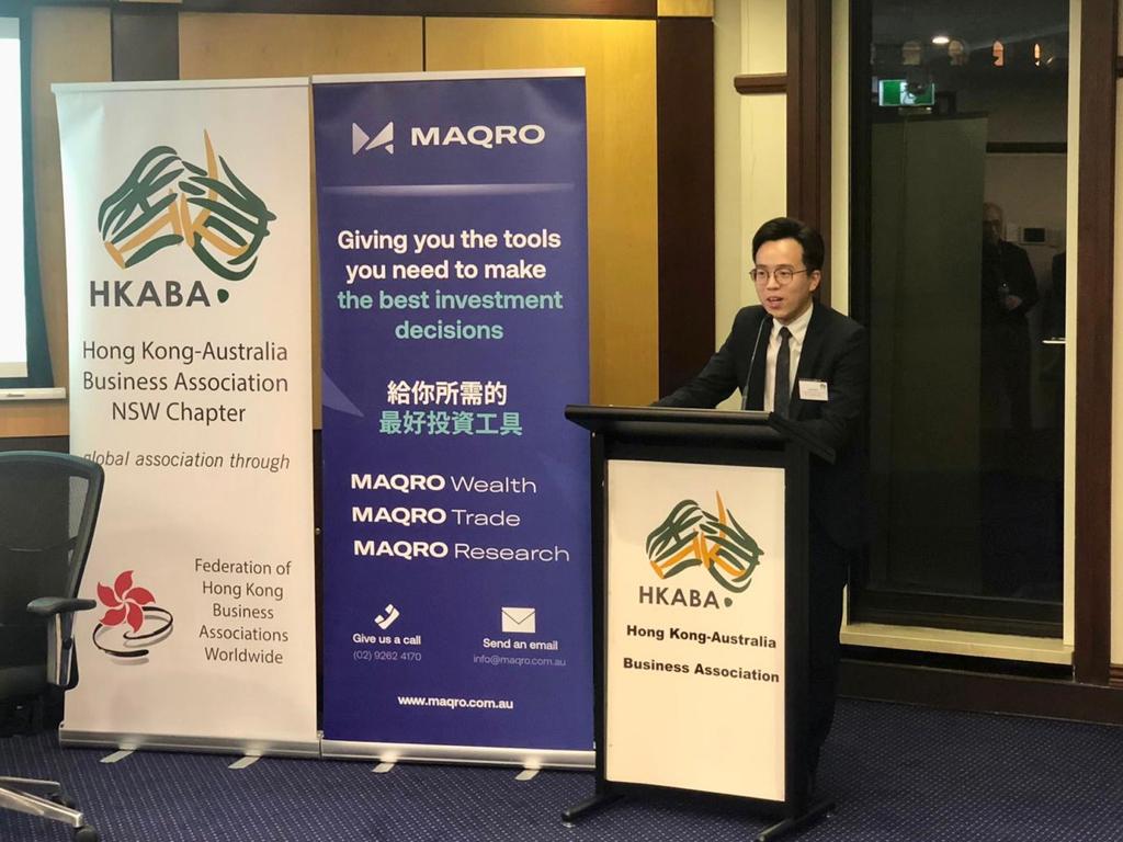 Deputy Director of HKETO Sydney attended the Bi-monthly Business Networking Event organised by the New South Wales Chapter of the Hong Kong Australia Business Association