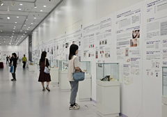 The Curriculum Development Institute of the Education Bureau is holding the inaugural Hong Kong International Visual Arts Education Symposium 2026 from today (May 14) to May 16. Photo shows outstanding innovative design works by primary, secondary and tertiary students exhibited at the Exhibition Gallery of the Hong Kong Central Library during the symposium.